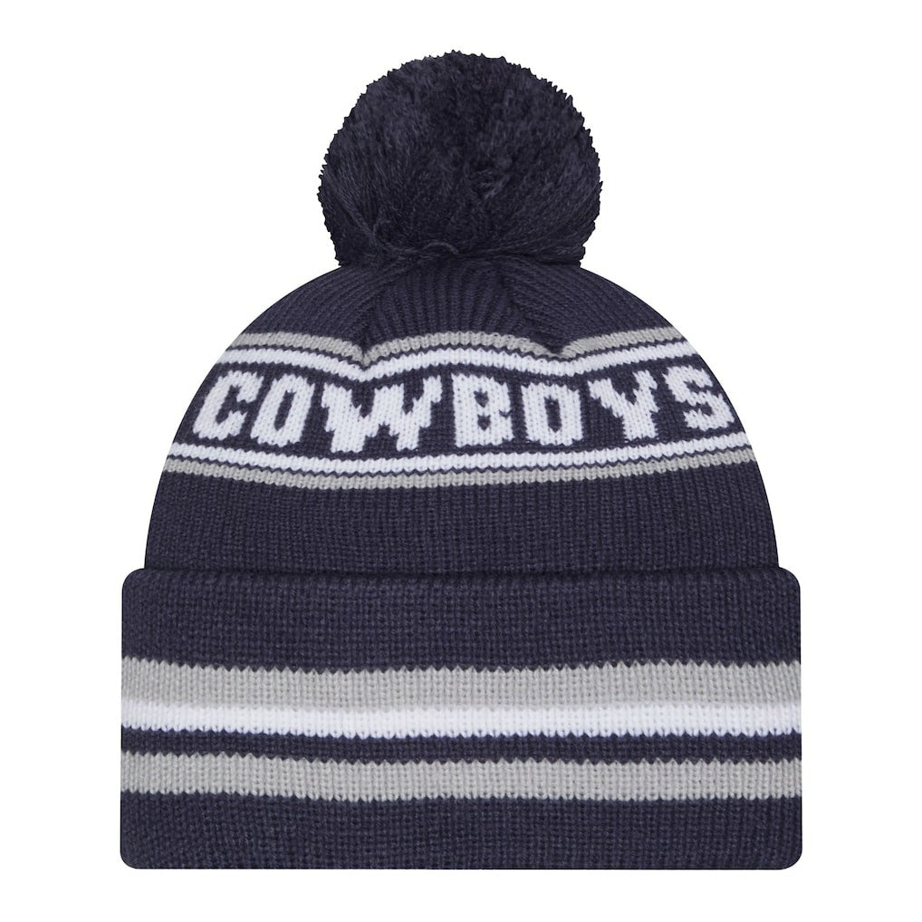 Pre-School Classic Cuffed Knit Hat with Pom - Dallas Cowboys