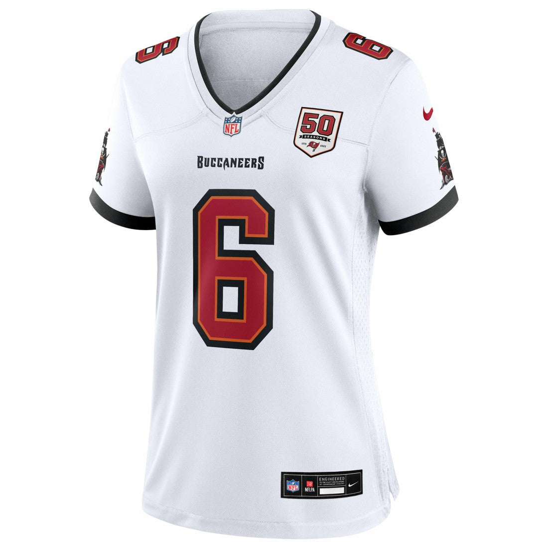 Baker Mayfield  Women's 50th Season White Game Jersey - Tampa Bay Buccaneers