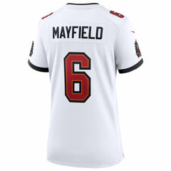 Baker Mayfield  Women's 50th Season White Game Jersey - Tampa Bay Buccaneers