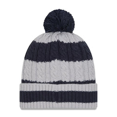 Women's Braided Cuffed Knit Hat with Pom - Dallas Cowboys