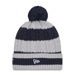 Women's Braided Cuffed Knit Hat with Pom - Dallas Cowboys