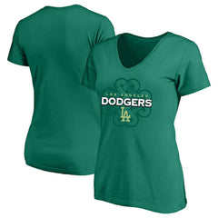 MLB Los Angeles Dodgers Profile Women's Plus Size Celtic V-Neck T-Shirt