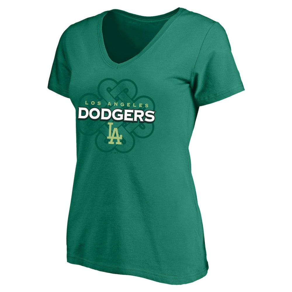 MLB Los Angeles Dodgers Profile Women's Plus Size Celtic V-Neck T-Shirt