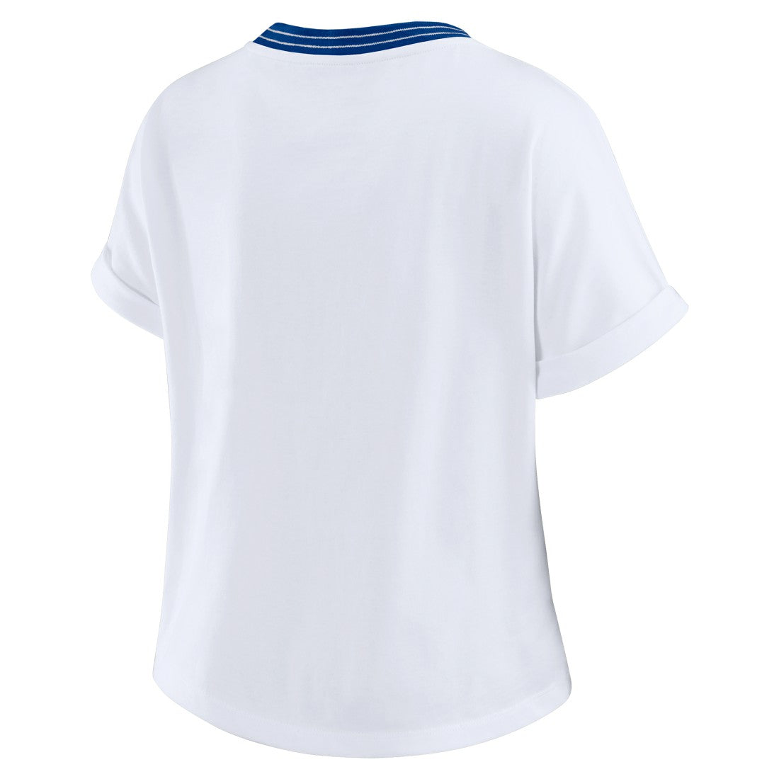 WEAR by Erin Andrews Women's Cropped Center Stripe Dolman T-Shirt - Seattle Seahawks