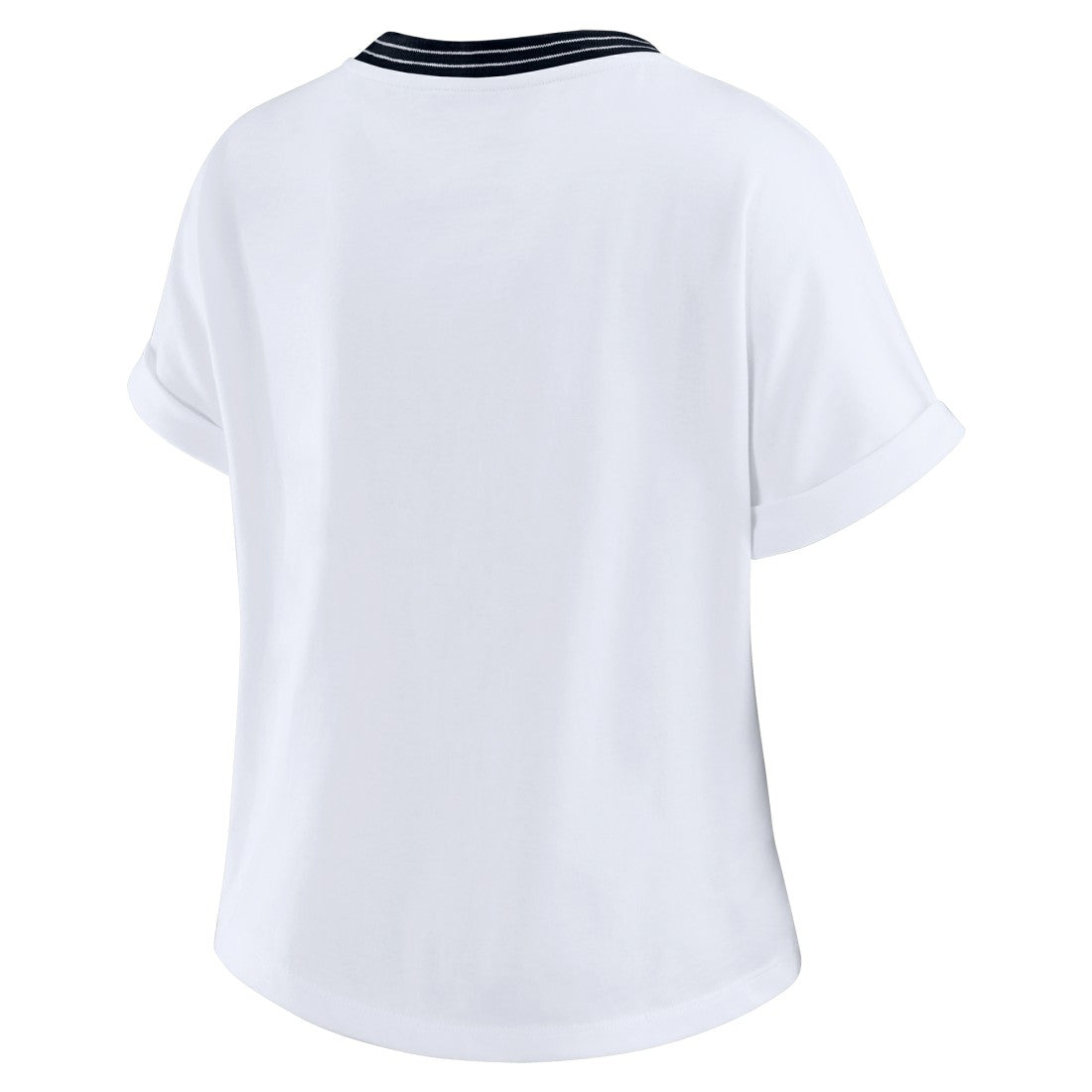 WEAR by Erin Andrews Women's Cropped Center Stripe Dolman T-Shirt - Houston Texans