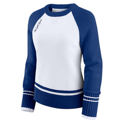 WEAR by Erin Andrews Women's Colorblock Raglan Sweater - New York Giants