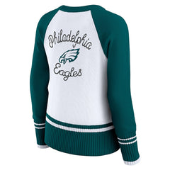 WEAR by Erin Andrews Women's Colorblock Raglan Sweater - Philadelphia Eagles