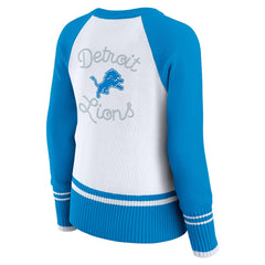 WEAR by Erin Andrews Women's Colorblock Raglan Sweater - Detroit Lions