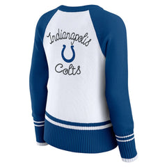 WEAR by Erin Andrews Women's Colorblock Raglan Sweater - Indianapolis Colts
