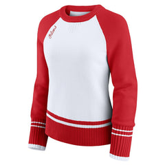 WEAR by Erin Andrews Women's Colorblock Raglan Sweater - Atlanta Falcons