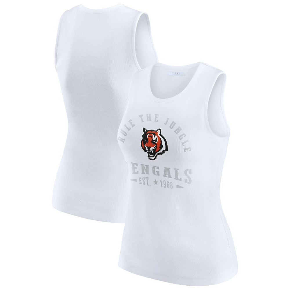 WEAR by Erin Andrews Women's Ribbed Graphic Tank Top - Cincinnati Bengals