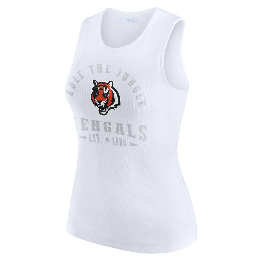 WEAR by Erin Andrews Women's Ribbed Graphic Tank Top - Cincinnati Bengals