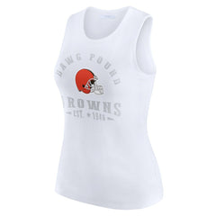 WEAR by Erin Andrews Women's Ribbed Graphic Tank Top - Cleveland Browns