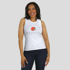 WEAR by Erin Andrews Women's Ribbed Graphic Tank Top - Cleveland Browns