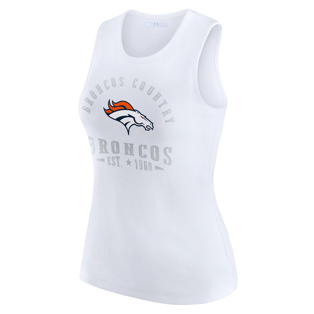 WEAR by Erin Andrews Women's Ribbed Graphic Tank Top - Denver Broncos