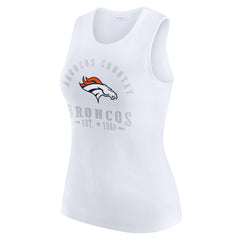 WEAR by Erin Andrews Women's Ribbed Graphic Tank Top - Denver Broncos