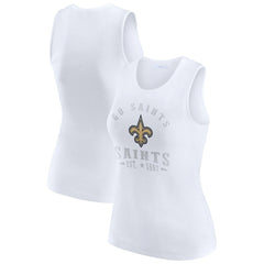 WEAR by Erin Andrews Women's Ribbed Graphic Tank Top - New Orleans Saints