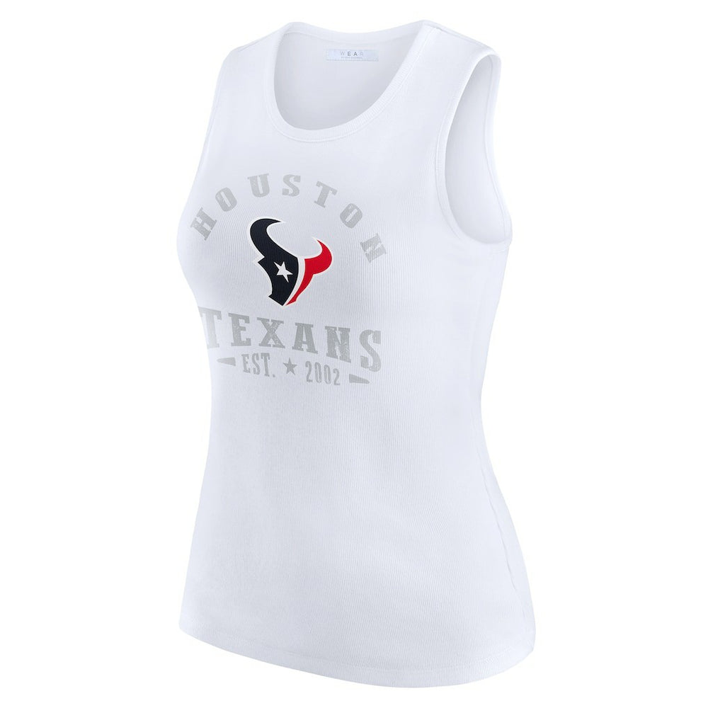 WEAR by Erin Andrews Women's Ribbed Graphic Tank Top - Houston Texans