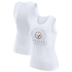 WEAR by Erin Andrews Women's Ribbed Graphic Tank Top - Pittsburgh Steelers