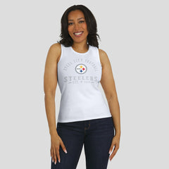 WEAR by Erin Andrews Women's Ribbed Graphic Tank Top - Pittsburgh Steelers