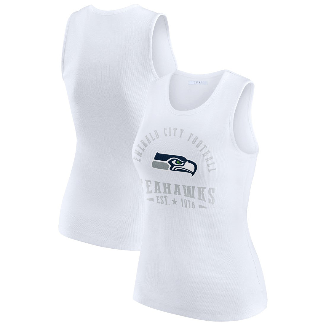 WEAR by Erin Andrews Women's Ribbed Graphic Tank Top - Seattle Seahawks