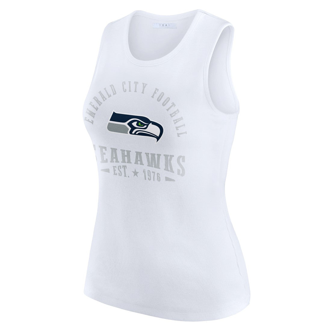 WEAR by Erin Andrews Women's Ribbed Graphic Tank Top - Seattle Seahawks