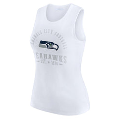 WEAR by Erin Andrews Women's Ribbed Graphic Tank Top - Seattle Seahawks