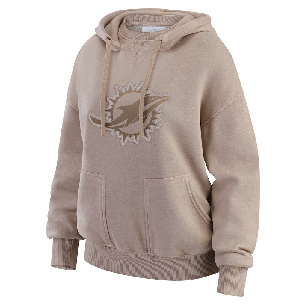 WEAR by Erin Andrews Women's Washed Pullover Crewdie - Miami Dolphins
