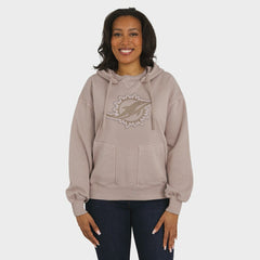 WEAR by Erin Andrews Women's Washed Pullover Crewdie - Miami Dolphins