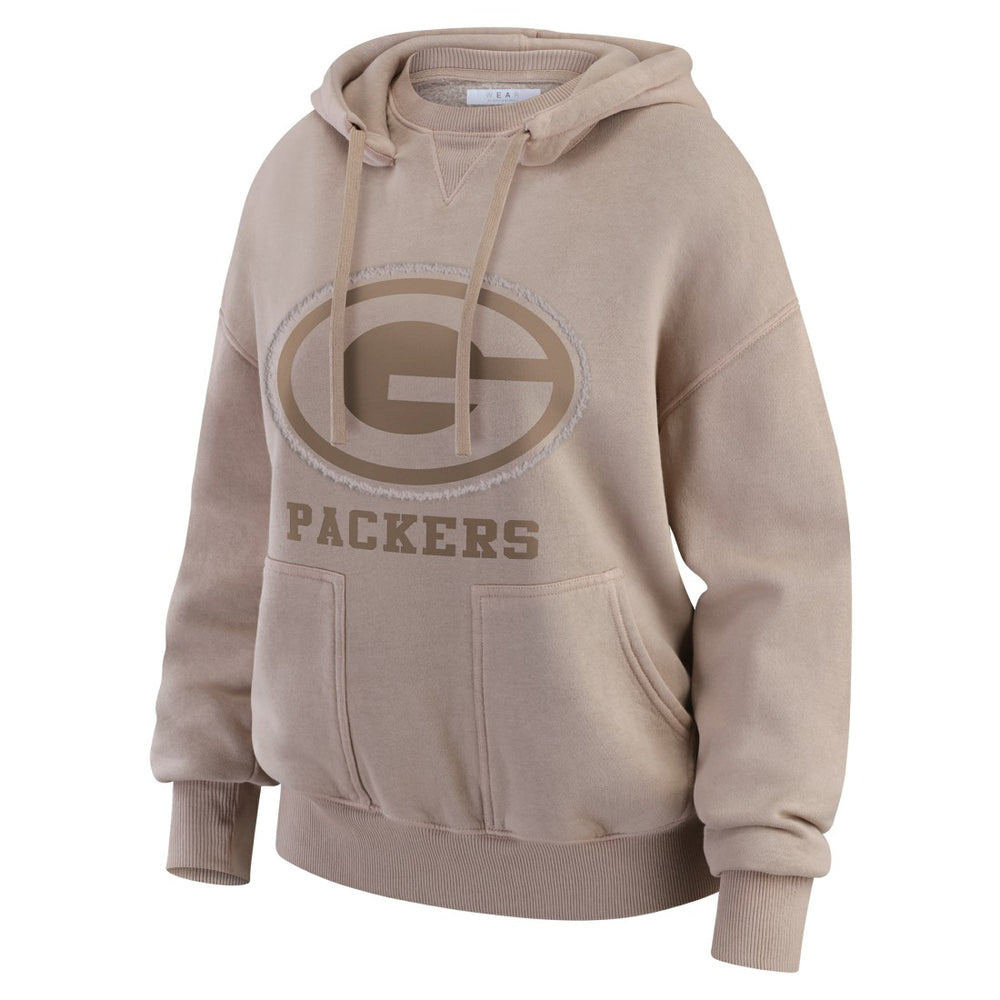 WEAR by Erin Andrews Women's Washed Pullover Crewdie - Green Bay Packers