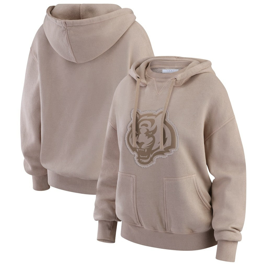 WEAR by Erin Andrews Women's Washed Pullover Crewdie - Cincinnati Bengals