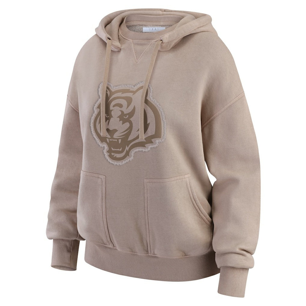 WEAR by Erin Andrews Women's Washed Pullover Crewdie - Cincinnati Bengals