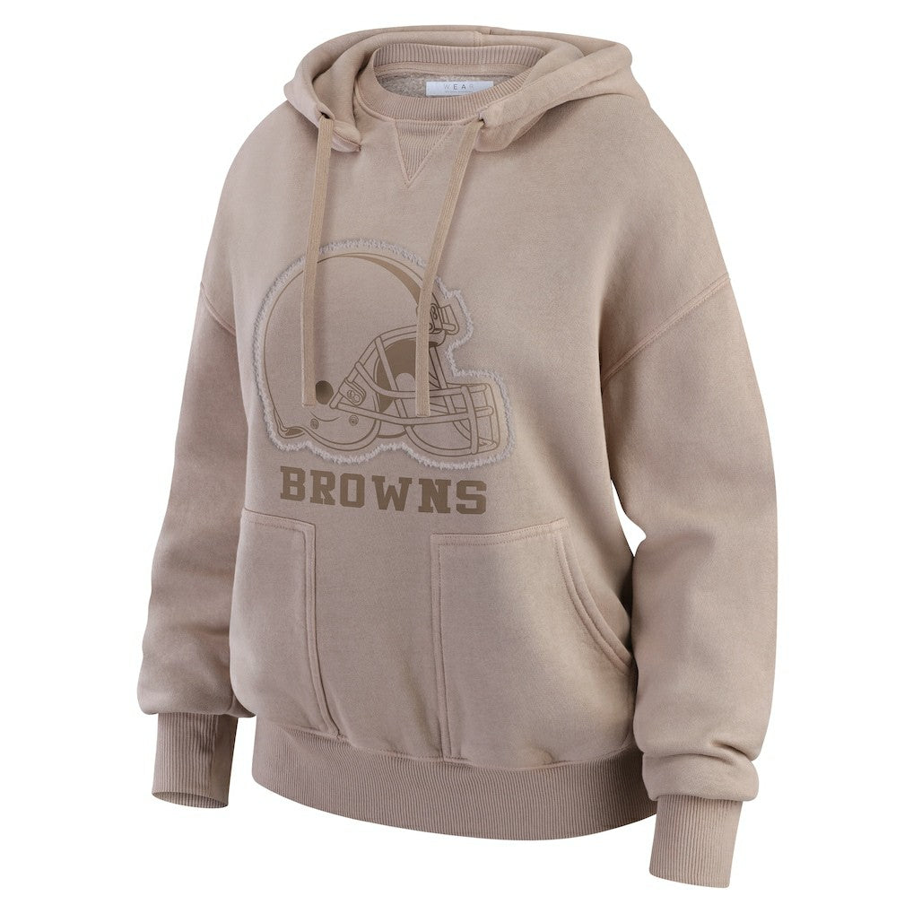 WEAR by Erin Andrews Women's Washed Pullover Crewdie - Cleveland Browns
