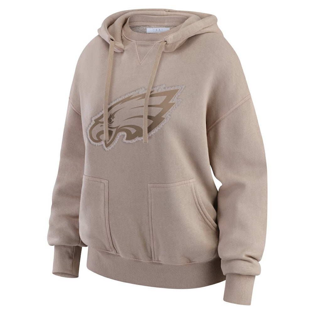 WEAR by Erin Andrews Women's Washed Pullover Crewdie - Philadelphia Eagles