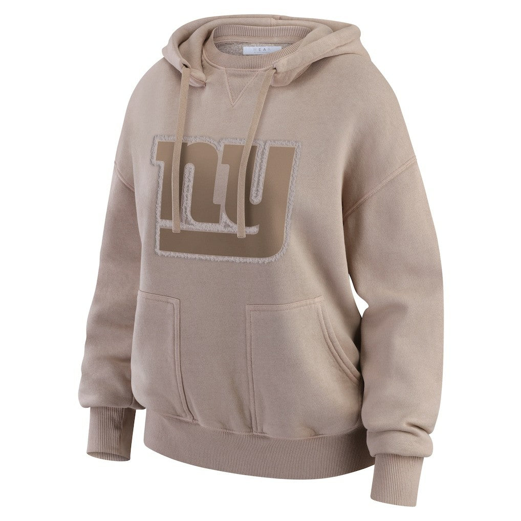 WEAR by Erin Andrews Women's Washed Pullover Crewdie - New York Giants