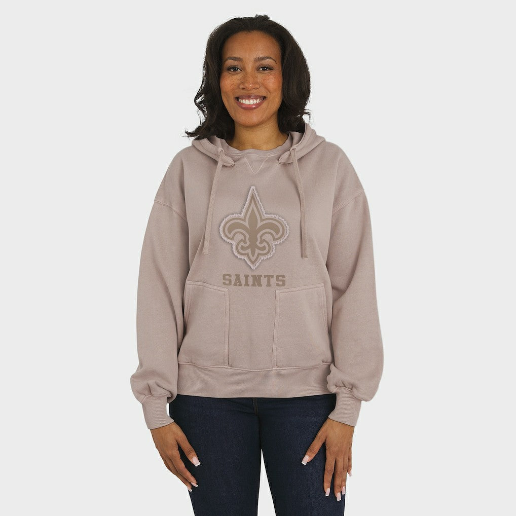 WEAR by Erin Andrews Women's Washed Pullover Crewdie - New Orleans Saints