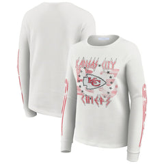 WEAR by Erin Andrews Women's Graphic Waffle Long-Sleeve T-Shirt - Kansas City Chiefs