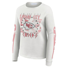 WEAR by Erin Andrews Women's Graphic Waffle Long-Sleeve T-Shirt - Kansas City Chiefs