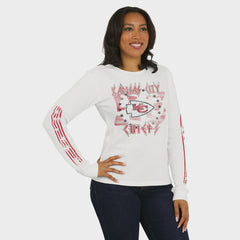 WEAR by Erin Andrews Women's Graphic Waffle Long-Sleeve T-Shirt - Kansas City Chiefs