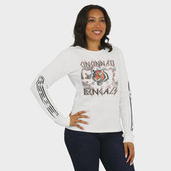 WEAR by Erin Andrews Women's Graphic Waffle Long-Sleeve T-Shirt - Cincinnati Bengals
