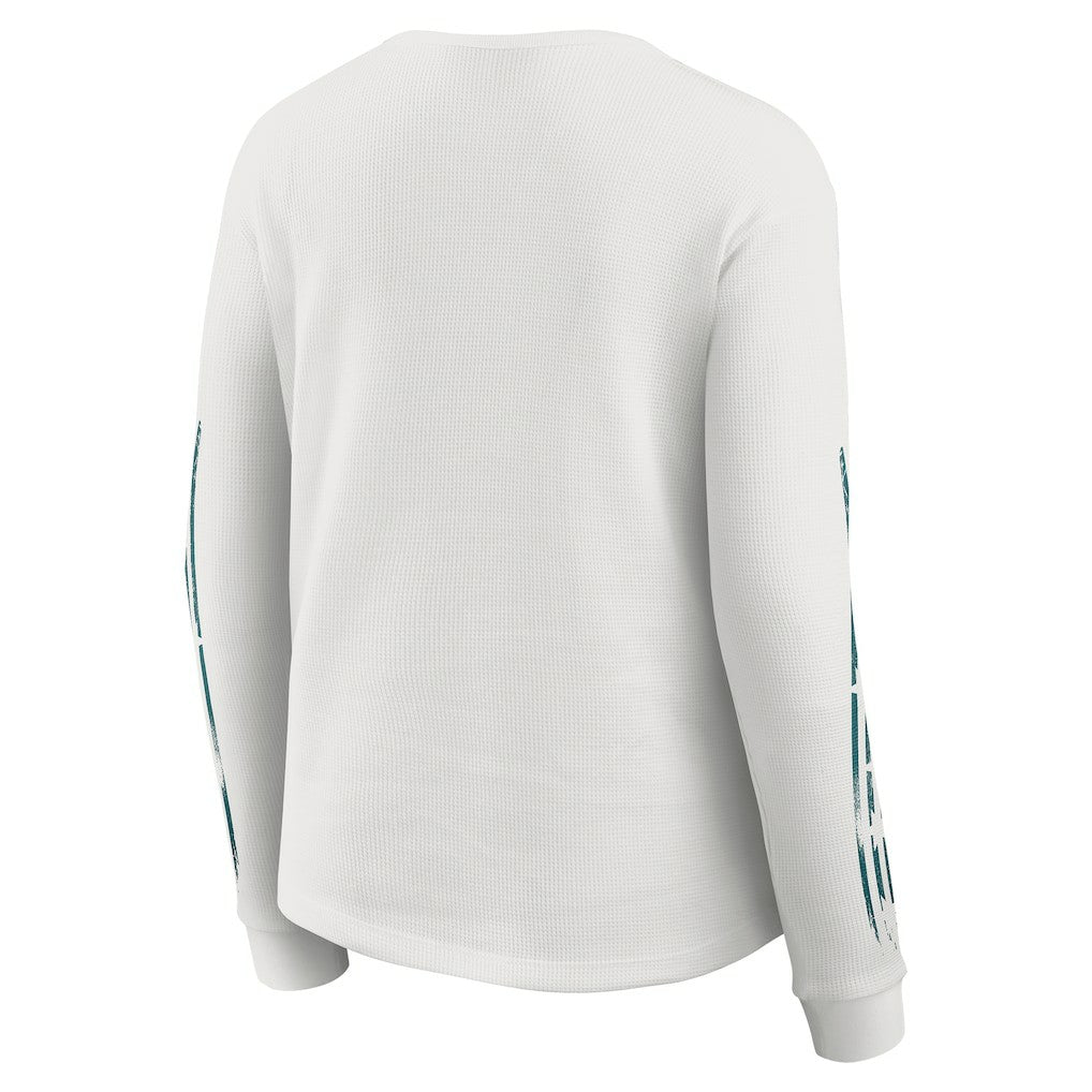 WEAR by Erin Andrews Women's Graphic Waffle Long-Sleeve T-Shirt - Philadelphia Eagles