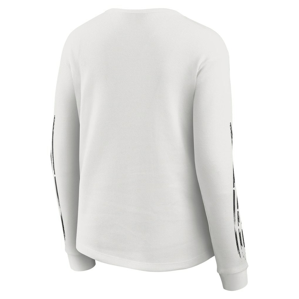 WEAR by Erin Andrews Women's Graphic Waffle Long-Sleeve T-Shirt - Las Vegas Raiders
