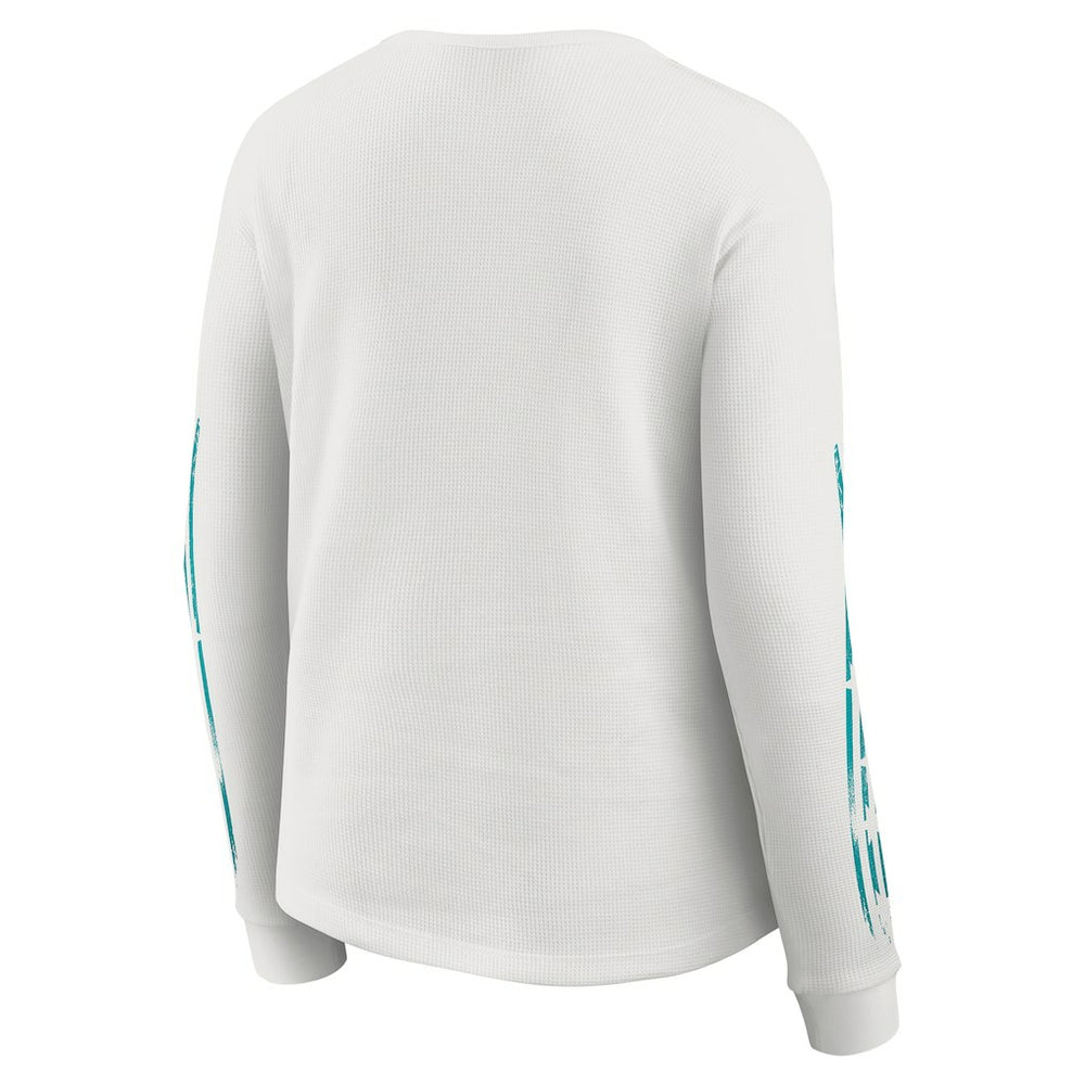 WEAR by Erin Andrews Women's Graphic Waffle Long-Sleeve T-Shirt - Miami Dolphins