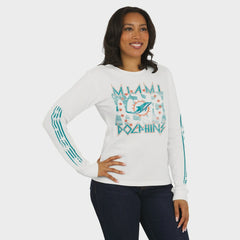 WEAR by Erin Andrews Women's Graphic Waffle Long-Sleeve T-Shirt - Miami Dolphins