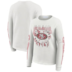 WEAR by Erin Andrews Women's Graphic Waffle Long-Sleeve T-Shirt - San Francisco 49ers