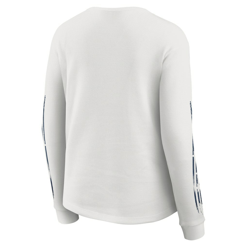 WEAR by Erin Andrews Women's Graphic Waffle Long-Sleeve T-Shirt - New England Patriots