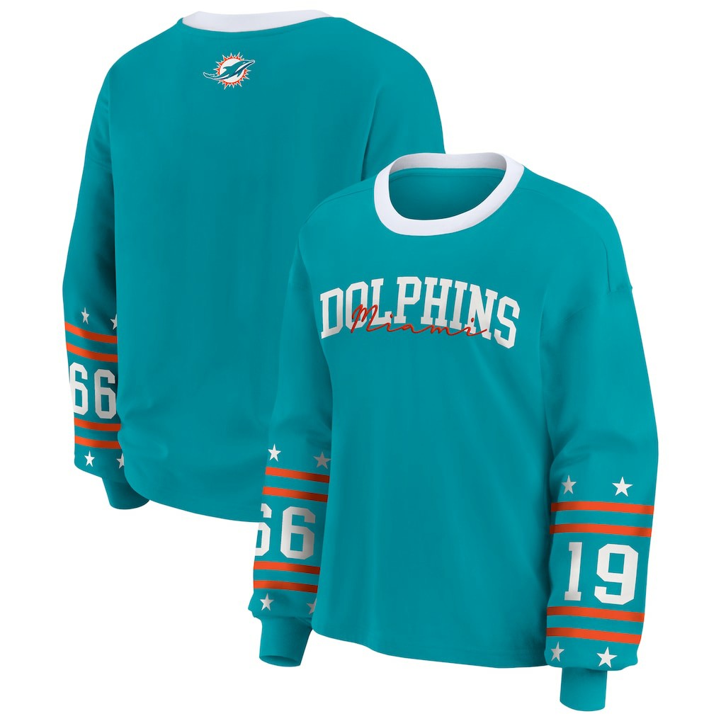 WEAR by Erin Andrews Women's Sport Long-Sleeve T-Shirt - Miami Dolphins