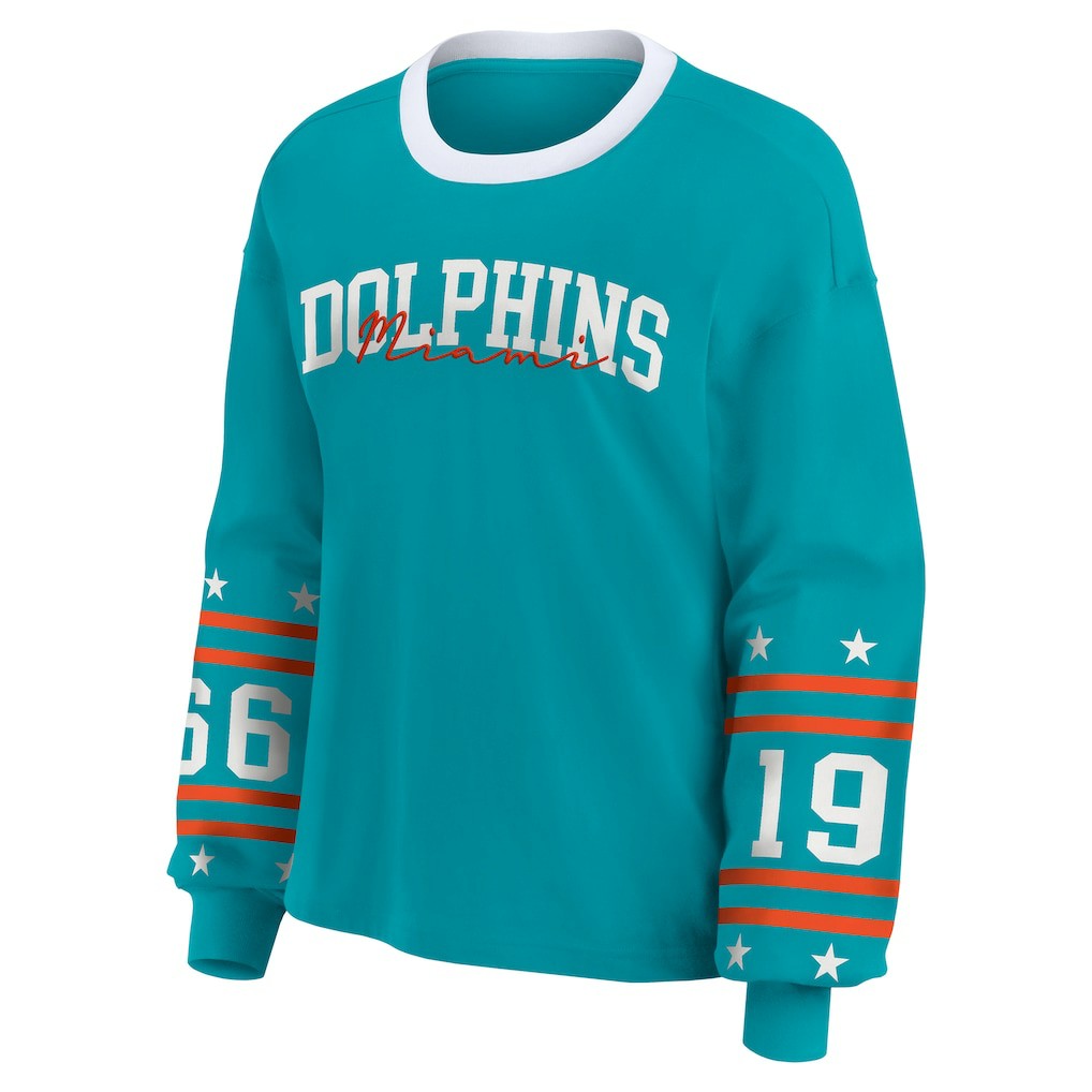 WEAR by Erin Andrews Women's Sport Long-Sleeve T-Shirt - Miami Dolphins