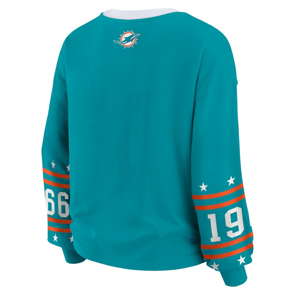 WEAR by Erin Andrews Women's Sport Long-Sleeve T-Shirt - Miami Dolphins