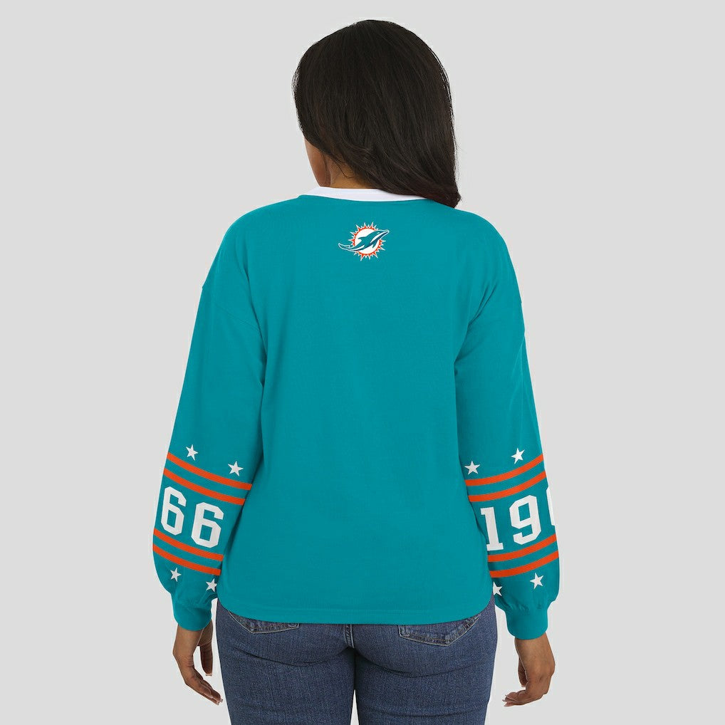 WEAR by Erin Andrews Women's Sport Long-Sleeve T-Shirt - Miami Dolphins